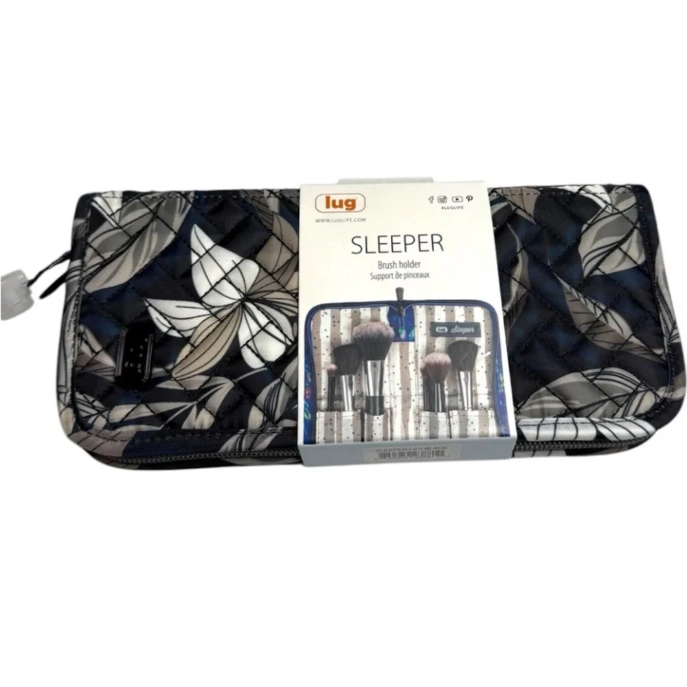*🎇Free w.boot purchase Lug Lily Black Sleeper Brush Holder Cosmetic Bag - Picture 1 of 4